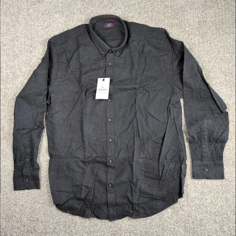 UNTUCKit Costanti XXX-Large Tall‎ Gray Regular Fit Long Sleeve Shirt NWT